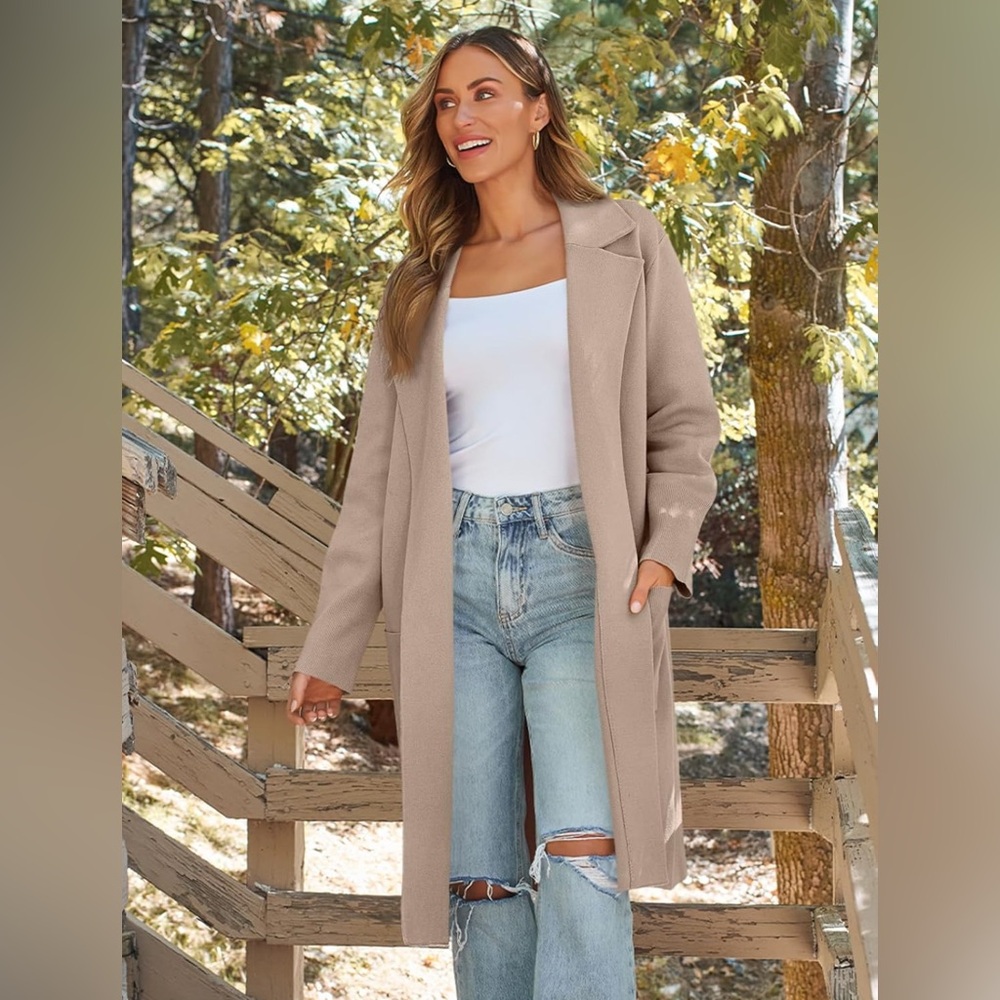 Stylish Tan Long Coat